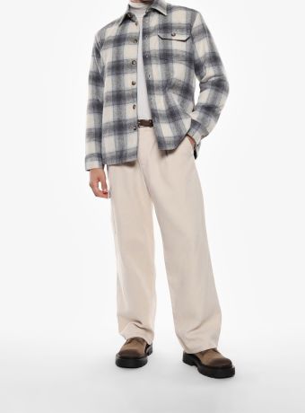 Trousers ampi a vita media