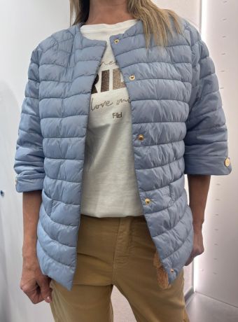 piumino centogrammi denim